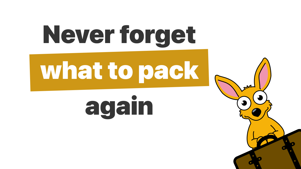 Packing Checklist with Packy